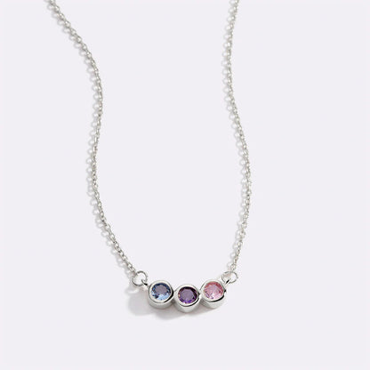 EYS Dainty Family Birthstones Necklace
