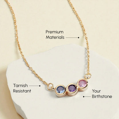 EYS Dainty Family Birthstones Necklace